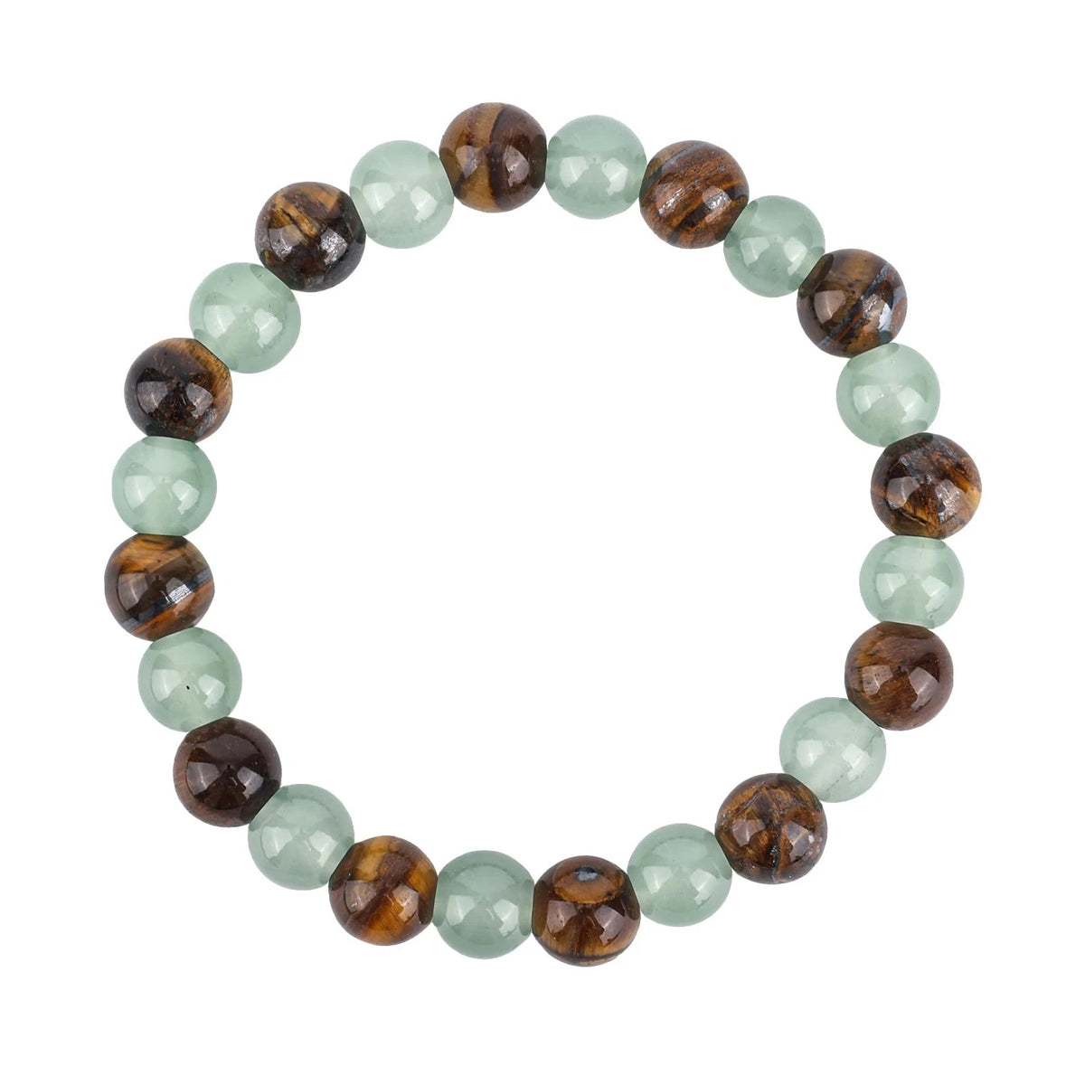 Natural Stone & Glass Money Attraction Bracelet for Medium Size (8.2cm)