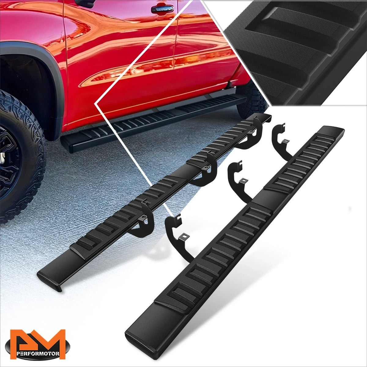 Set of 2 Aluminum Side Step Bars for Silverado/Sierra Crew Cab (2019–2025)