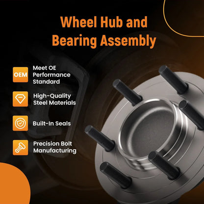 Front Wheel Bearing Hub Assembly for Ford F-150 (2015–2017) WA515170 RWD