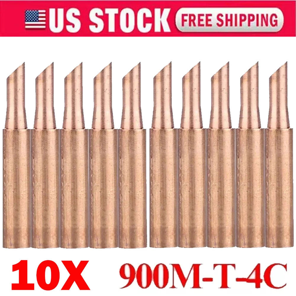 10x Soldering Iron Tips Set for Lead-Welding Tools