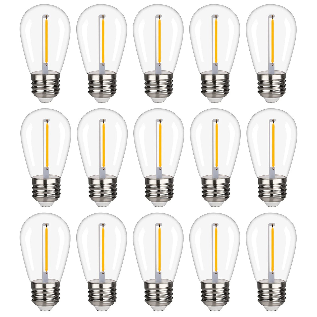 S14 Outdoor String Light Bulbs for (Shatterproof, Waterproof)