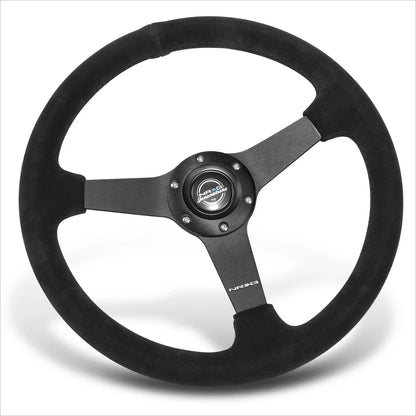 NRG RST-037MB-S Steering Wheel for Universal Fit (350mm, Suede, 1" Deep Dish)