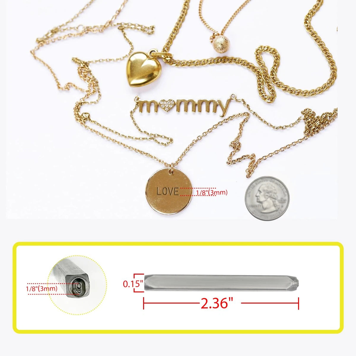 65Pcs Metal Stamping Kit for DIY Projects (No Specific Years)