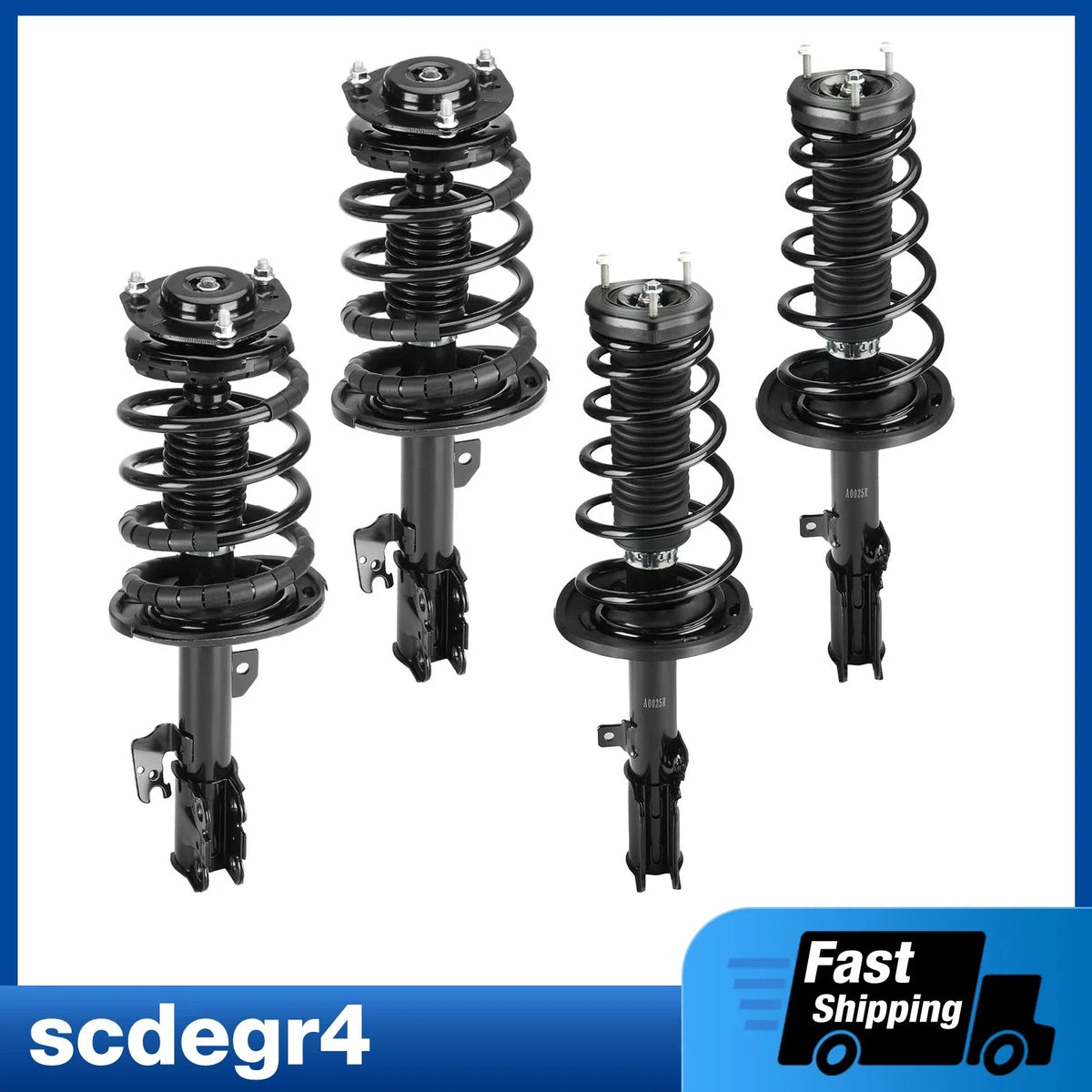 Set of 4 Complete Shock Struts for Toyota Camry Avalon Lexus ES350 (2007–2011)