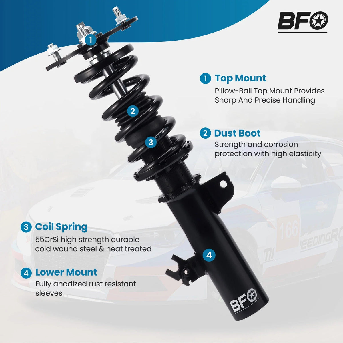BFO Coilovers Lowering Kit for Lexus ES300 / Toyota Camry (1992–2001)