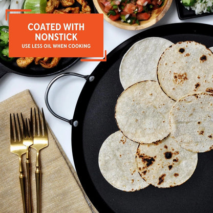 13.5in Carbon Steel Nonstick Round Comal for IMUSA (No Part Numbers)