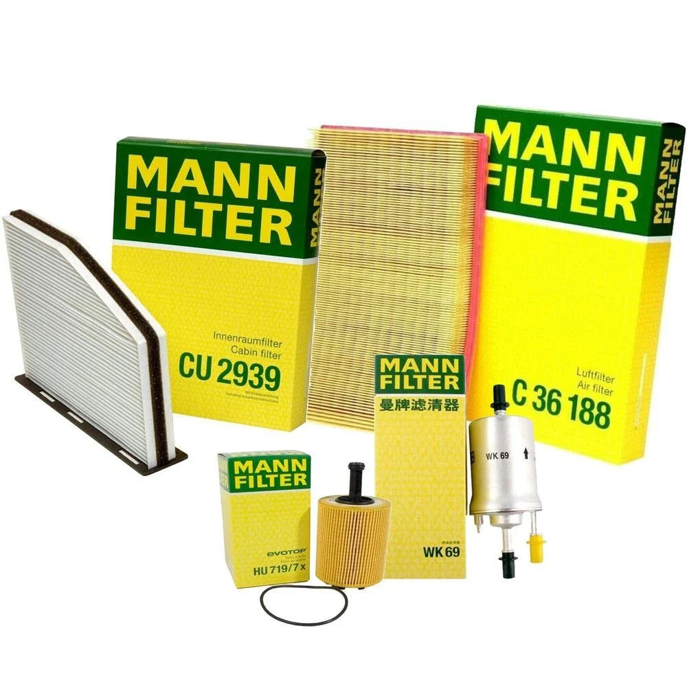 Mann Oil Air Paper Cabin Fuel Filter Service Kit for Audi A3 Quattro (2006–2013)