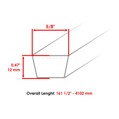 52" Aramid Deck Belt for Toro Grandstand (AB737 - LA)