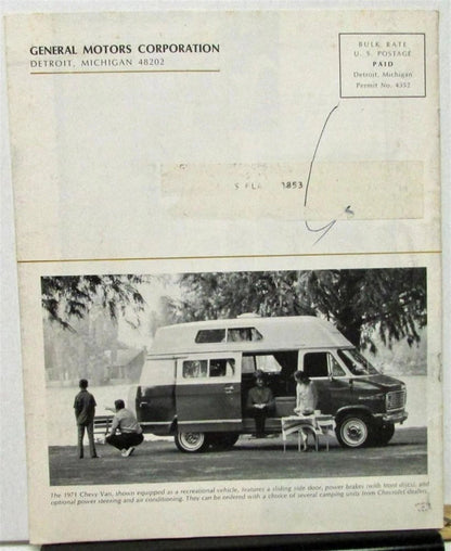 General Motors Stock Shareholders Quarterly Financial Report (1971)