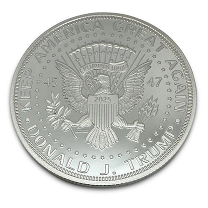 Silver American Eagle Challenge Coin for Donald J. Trump 2025