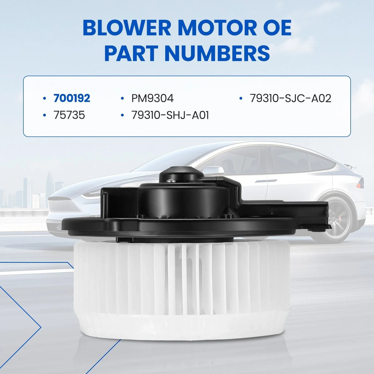 Front HVAC Blower Motor Fan Assembly for Acura RL 3.5L (2005–2008) 79310-SHJ-A01