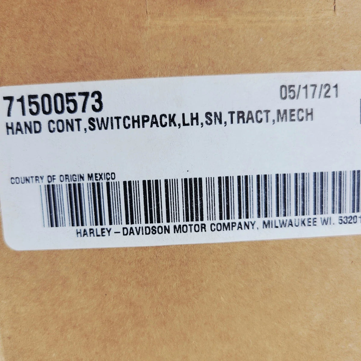 Left Hand Controls Switchpack for Harley-Davidson Road King (2021–2024) OEM 71500573