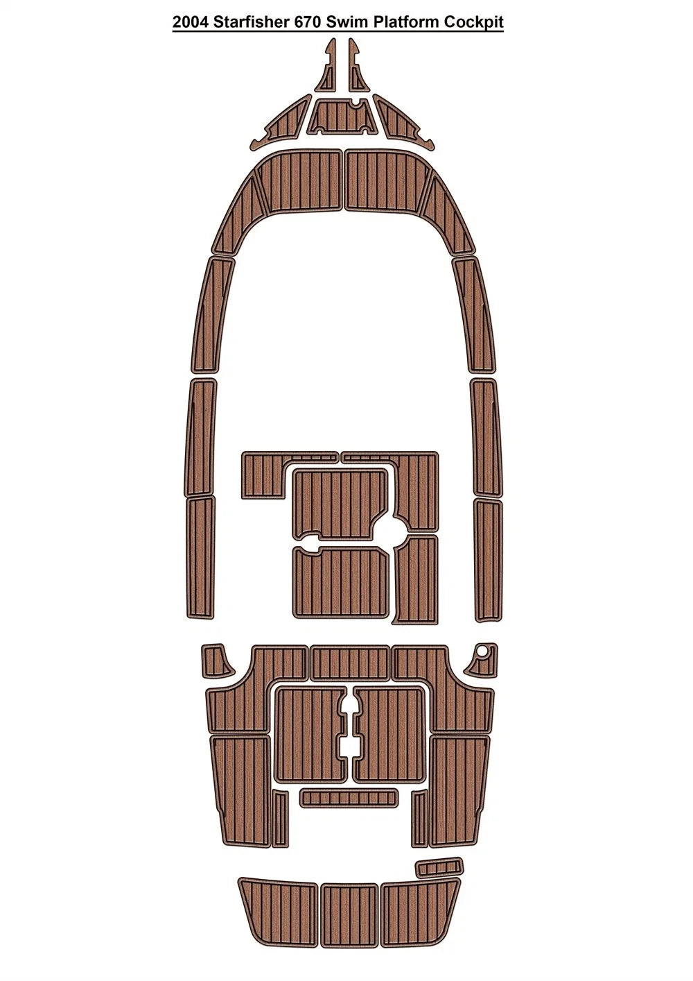 EVA Pads for Starfisher 670 Swim Platform Cockpit Boat (2004)