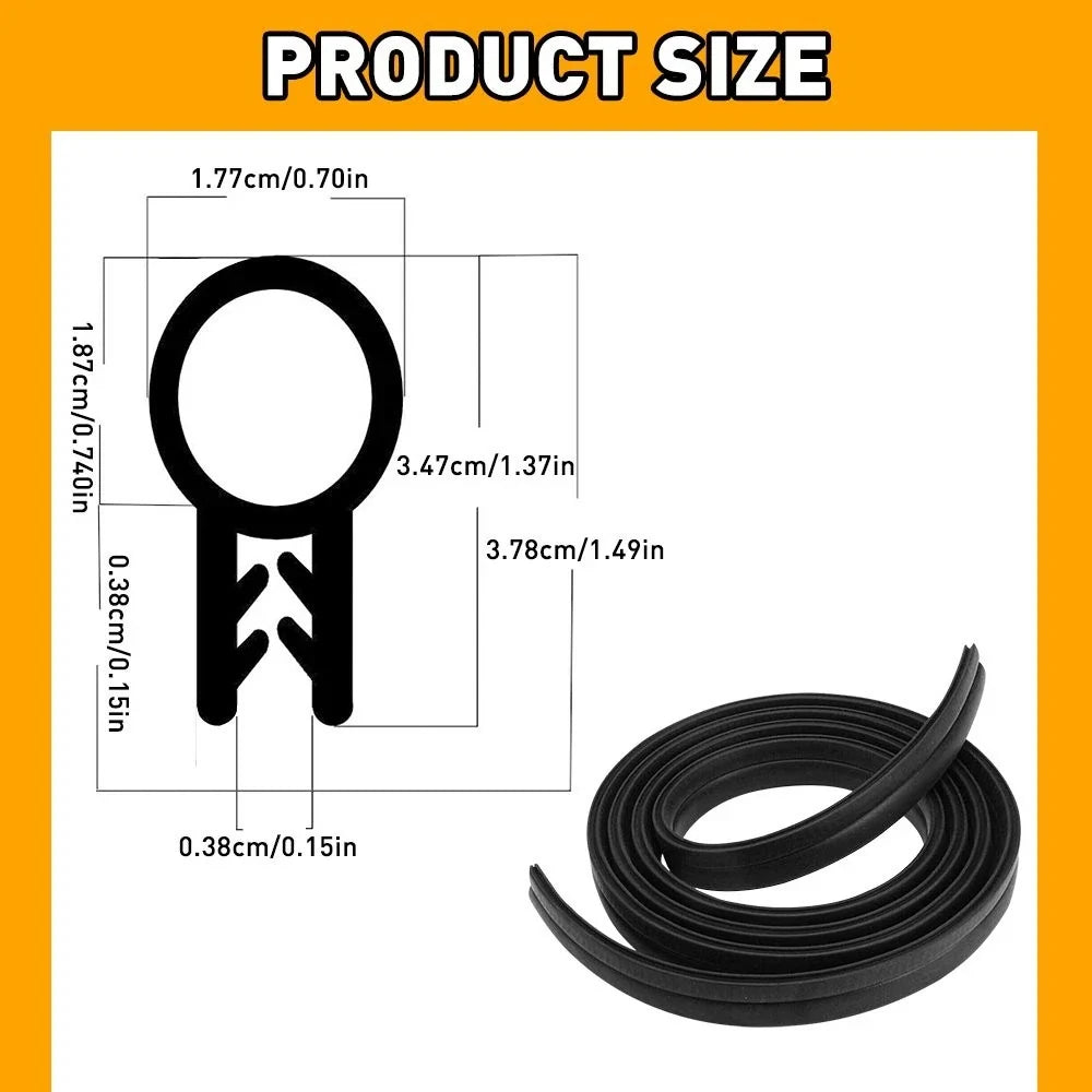 10ft U Shape Rubber Door Guard Edge Molding Trim for Universal Vehicles (N/A)