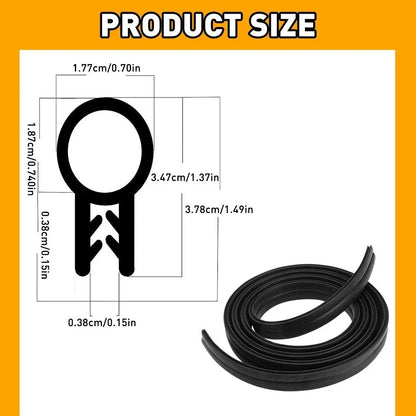 10ft U Shape Rubber Door Guard Edge Molding Trim for Universal Vehicles (N/A)