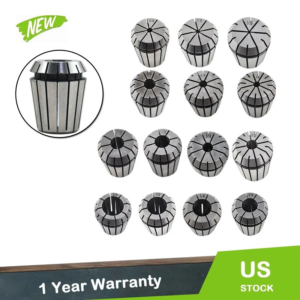 14Pcs ER32 Spring Collet Set for CNC Milling Lathe