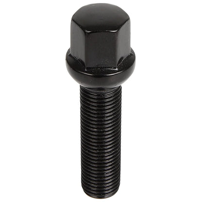 Set of 20 Extended Lug Bolts 14x1.5 Black Ball Seat for VW Audi