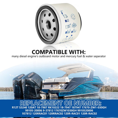 R12T Fuel Water Separator for Marine (No Cover)
