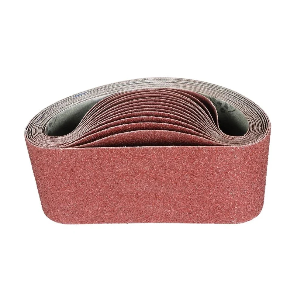 Set of 15 Sanding Belts for Sander (4" x 24", Aluminium Oxide, 40/80/120 Grit)