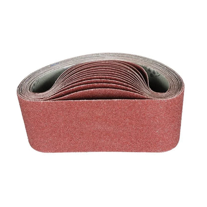 Set of 15 Sanding Belts for Sander (4" x 24", Aluminium Oxide, 40/80/120 Grit)