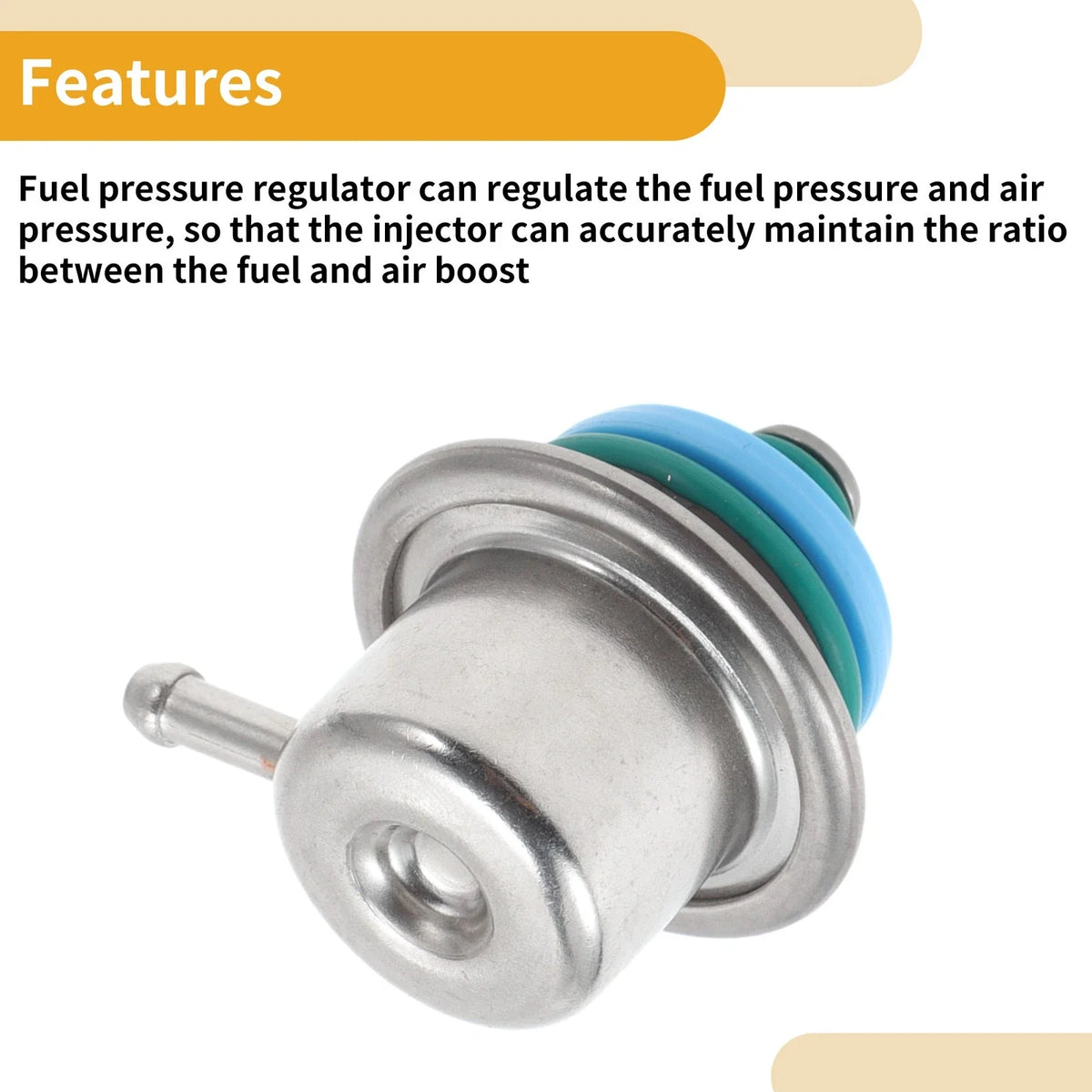Fuel Pressure Regulator for Ford E-150 (1999–2004) No.CM4911 Metal 20-70 Psi