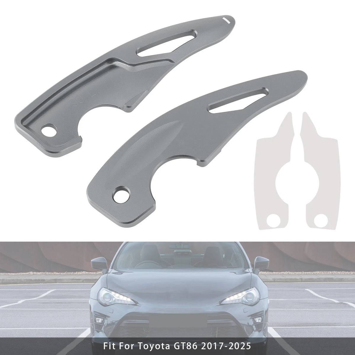 Steering Wheel Paddle Shifter Extension for Subaru Toyota (2017–2025) Aluminium Grey
