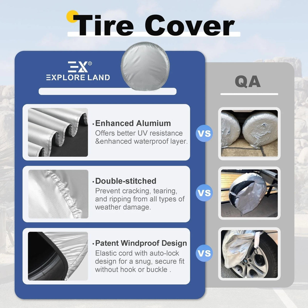 Weatherproof Tire XL for 32''-34.75'' Diameter Tires