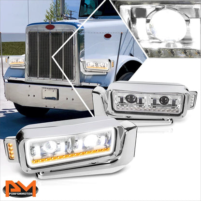 Full LED Dual Projector Headlight for Peterbilt 359/379/389 (1981–2021)