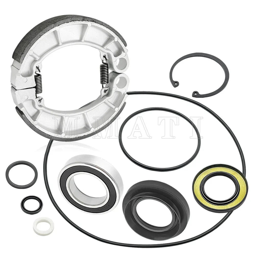 Rear Brake Drum Shoes Bearing Seals Kit for Honda Rancher 420 TRX420FPE (2009–2013)