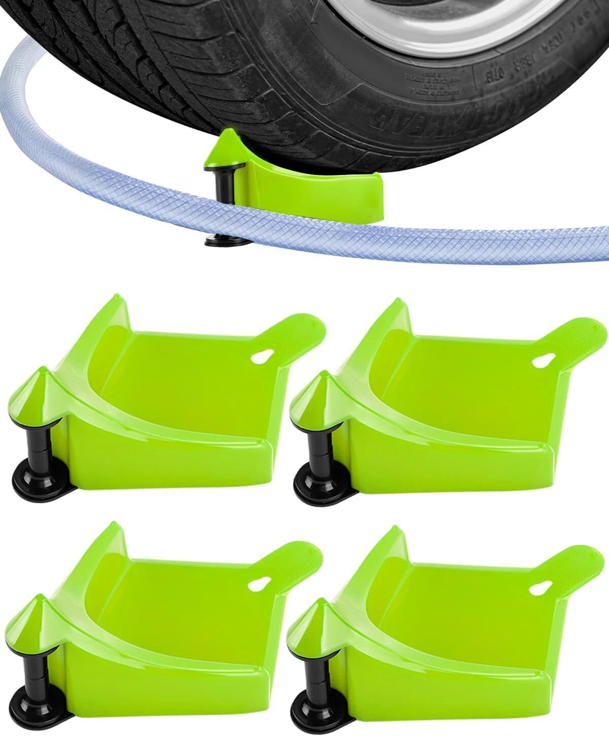 4X Car Hose Guide for Wash Detail Tire Roller Green