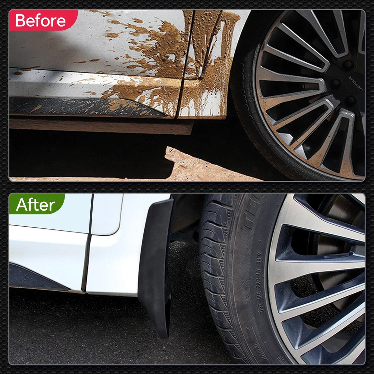 4x Splash Guards Mud Flaps for 2019–2023 Dodge Ram 1500 (W/O Fender Flares)