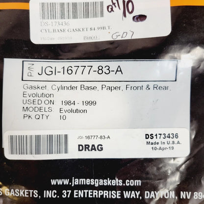 Cylinder Base Gasket .020 in Paper JGI-16777-83-A for Harley (1983)