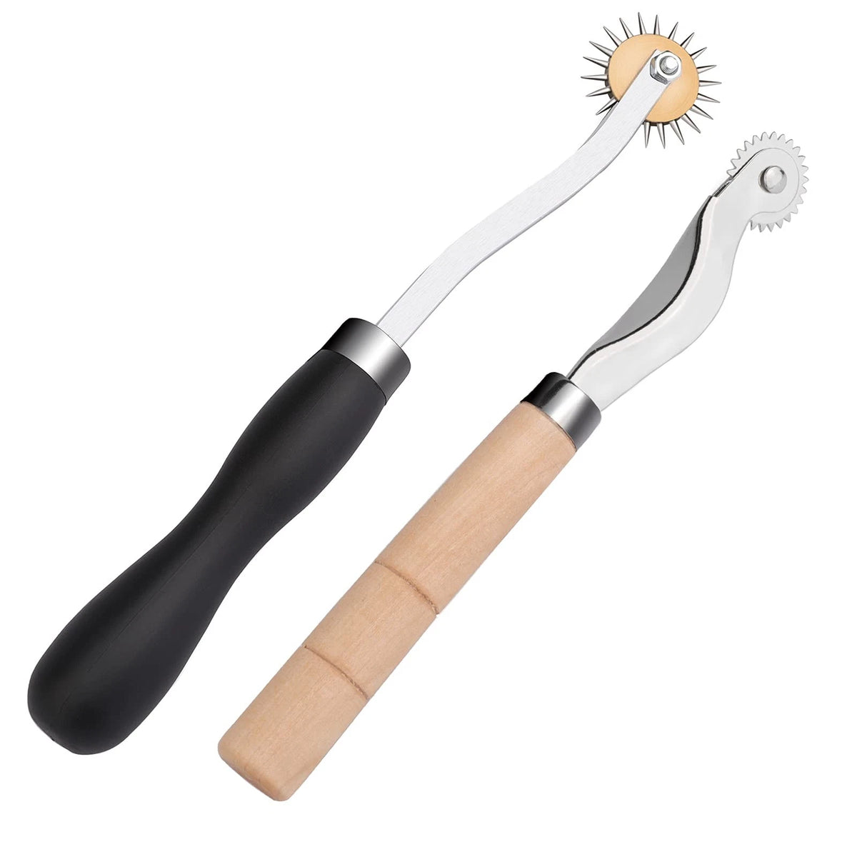 2X Tracing Wheel for Professional Stitch Marking (Black and Wood)