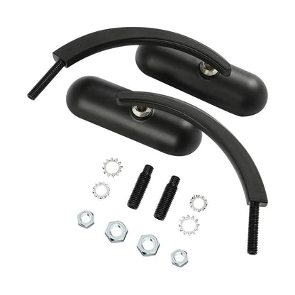 Black Mini Oval Rear View Mirrors for Harley Touring Softail Sportster Dyna