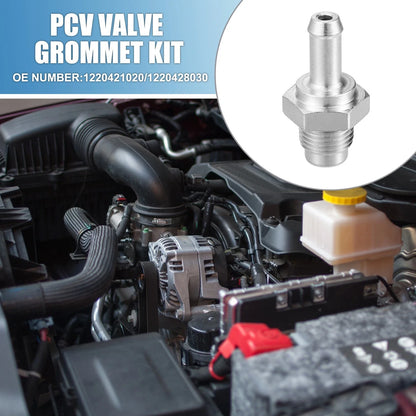PCV Valve Fittings No. 1220421020 for Toyota (Metal Silver Tone)