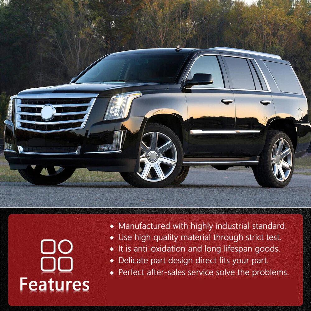 4 x Chrome Door Handle Covers for Cadillac Escalade, Chevrolet Silverado, GMC Yukon