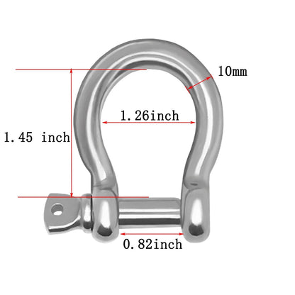 2X 3/8 Inch Screw Pin Anchor Shackle for Various Applications