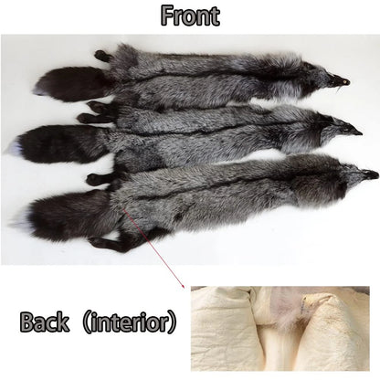 Natural Tanned Silver Fox Hides Fur Pelts Graded 1 Skin for Automotive Use