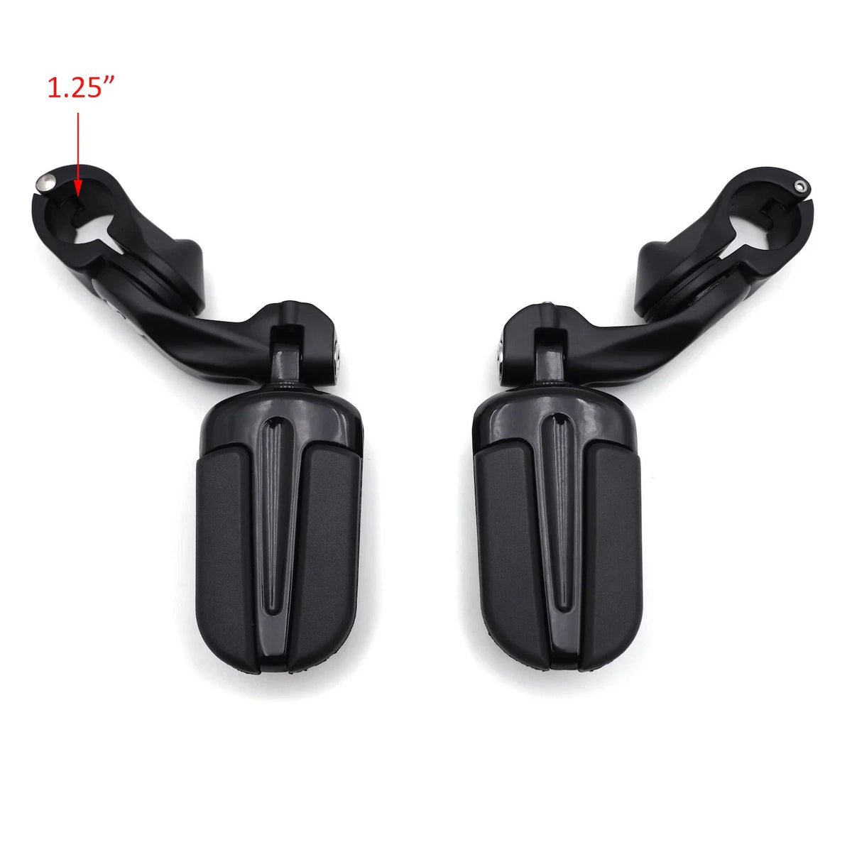 2X 2.5" Black Slipstream FootPeg Rubber Kit for Harley Sportster Dyna