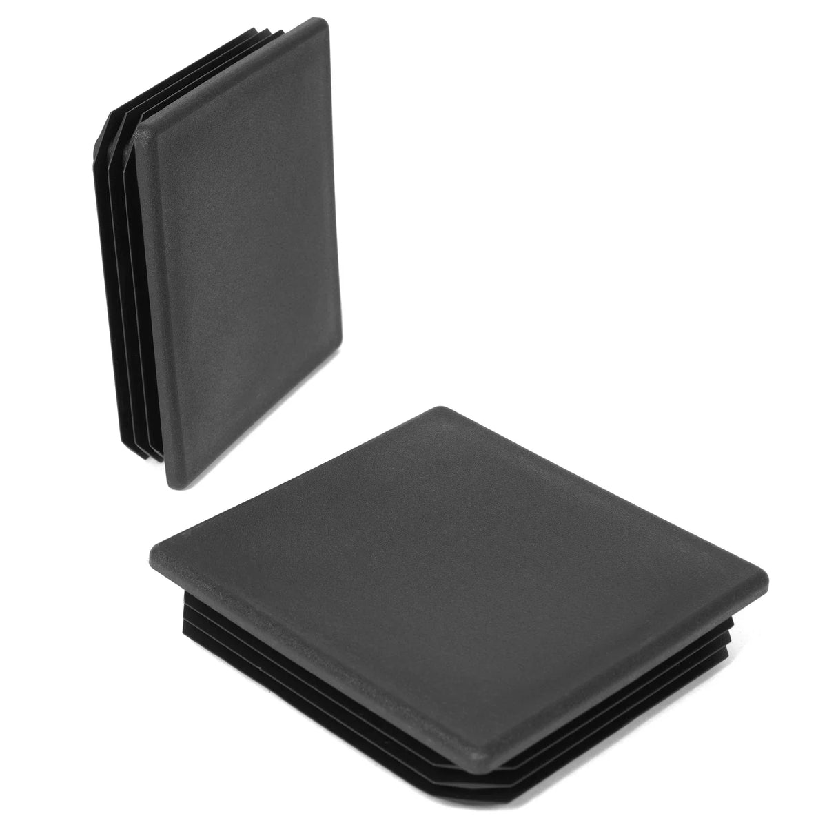 2X 4" Black Square Rubber Bumper Plug End Cap Cover for RV Camper Trailer