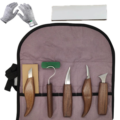10 Wood Carving Knives Set for Woodworking Tools (No Specific Years)