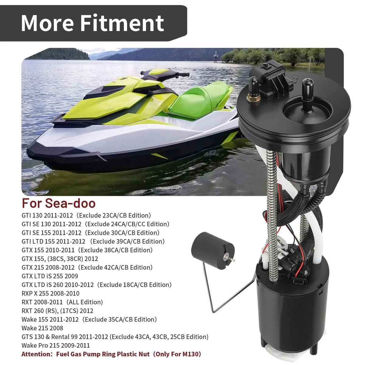 Fuel Pump Assembly 275500734 for Sea-Doo GTX 215 (2008–2012)