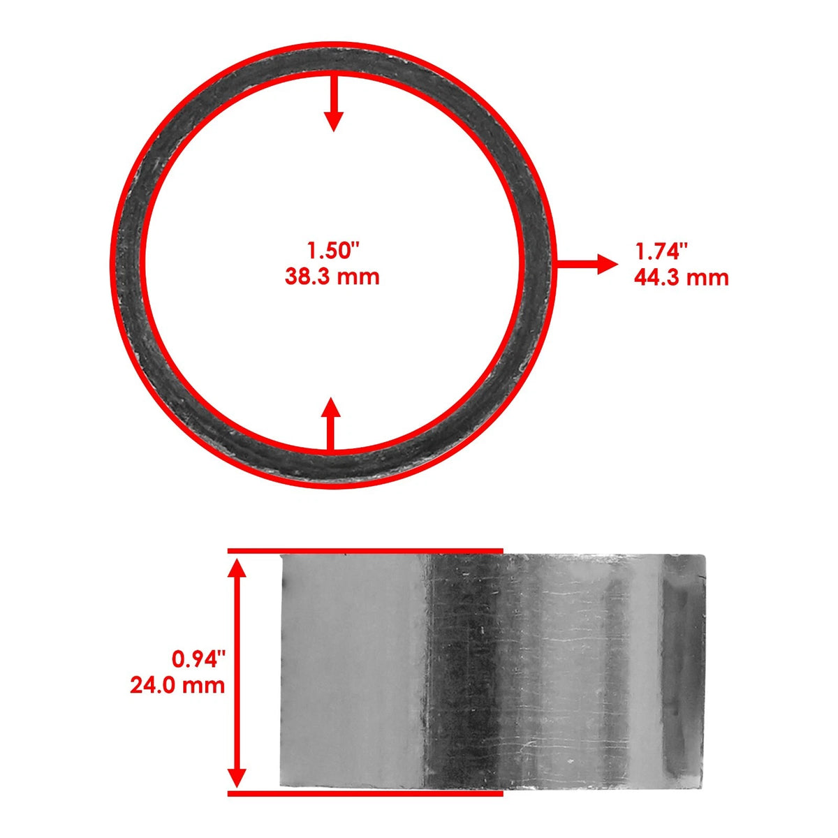 Exhaust Muffler Pipe Gasket for Suzuki LT-Z400 (2003–2007) MG129AA2001