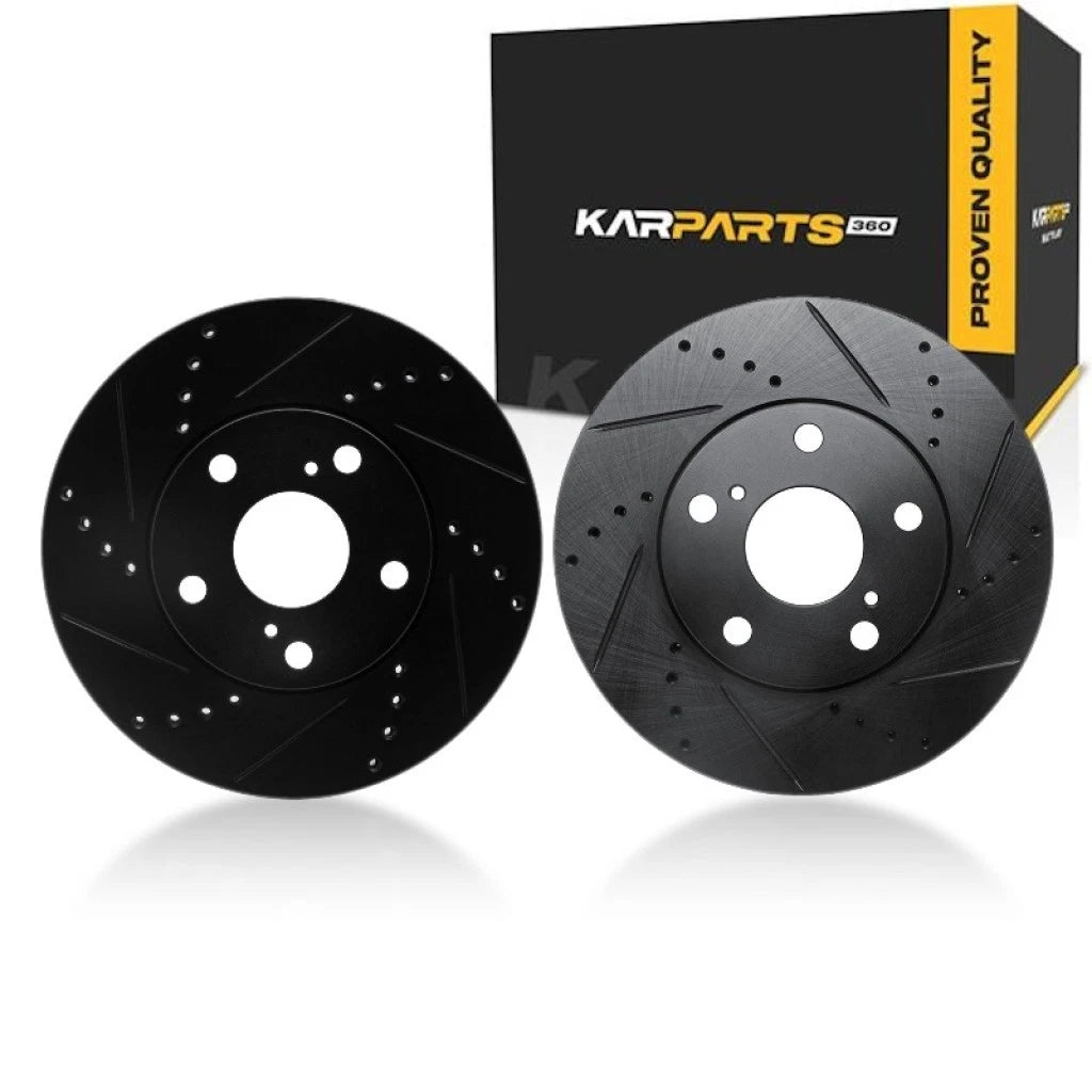 Rotor Set for Toyota Solara (1999–2003) | Drilled and Slotted | ALX-PAU-DF-8002-76007-CLA1