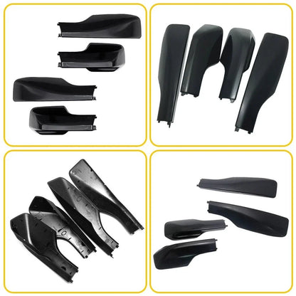 4X Black Roof Rail End Shell Cover for Toyota RAV4 (2001–2005)