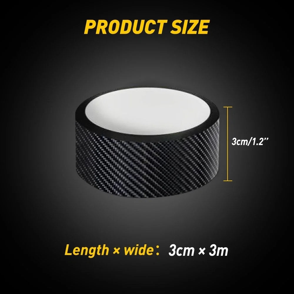 5D Carbon Fiber Glossy Vinyl Scuff Plates for Car Door Sills (Universal)