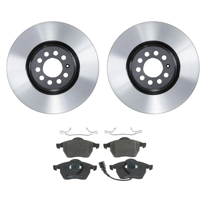 Set of 2 Wagner Front Rotors & TRW Pro Metallic Disc Brake Pads for Golf Jetta TT