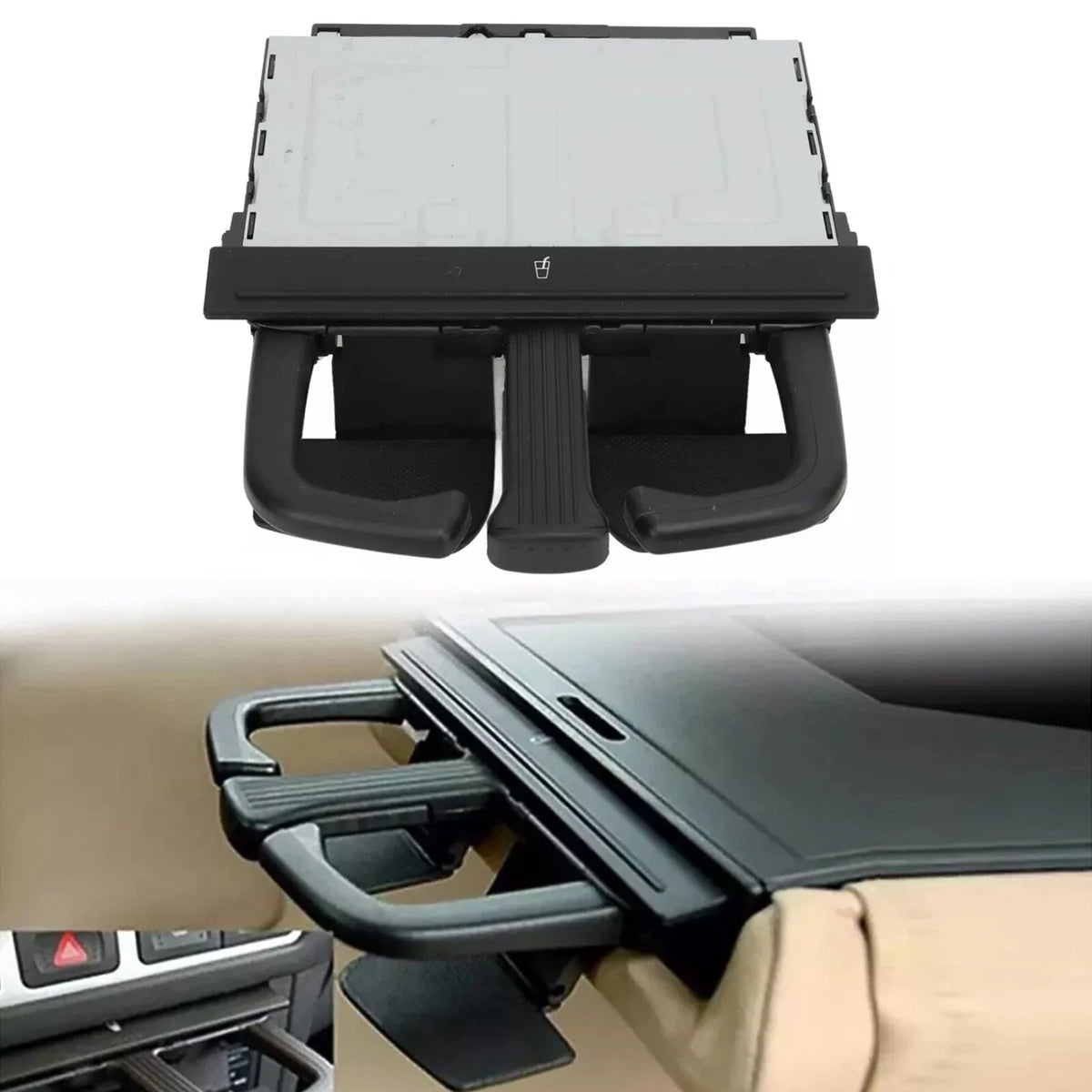 Folding Cup Holder for VW Jetta, Audi (8P0885995B, 1J0858601D)