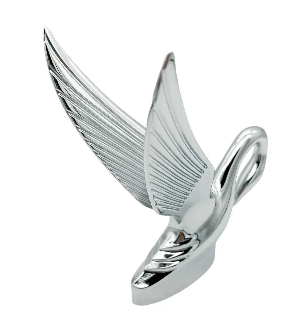 Chrome Classic Hood Ornament with Red LED Light for Universal Fit (Any Year)