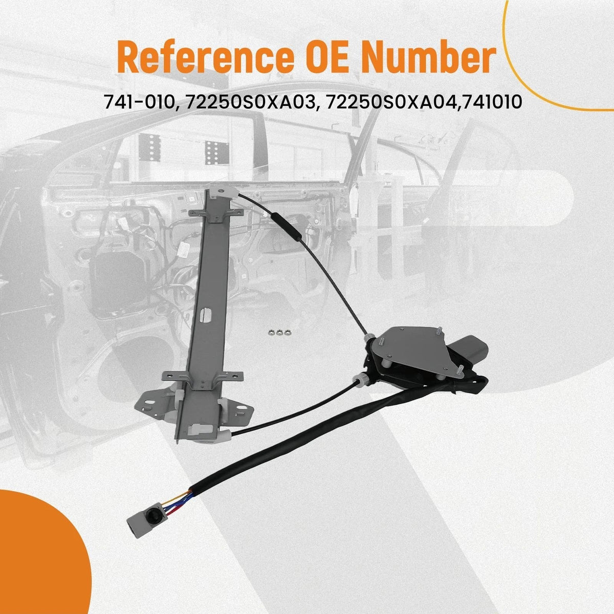 1X Front Left Window Regulator for Honda Odyssey (1999–2002) 72250S0XA03